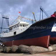 Krockkudde för sjösättning och dockning av fartyg